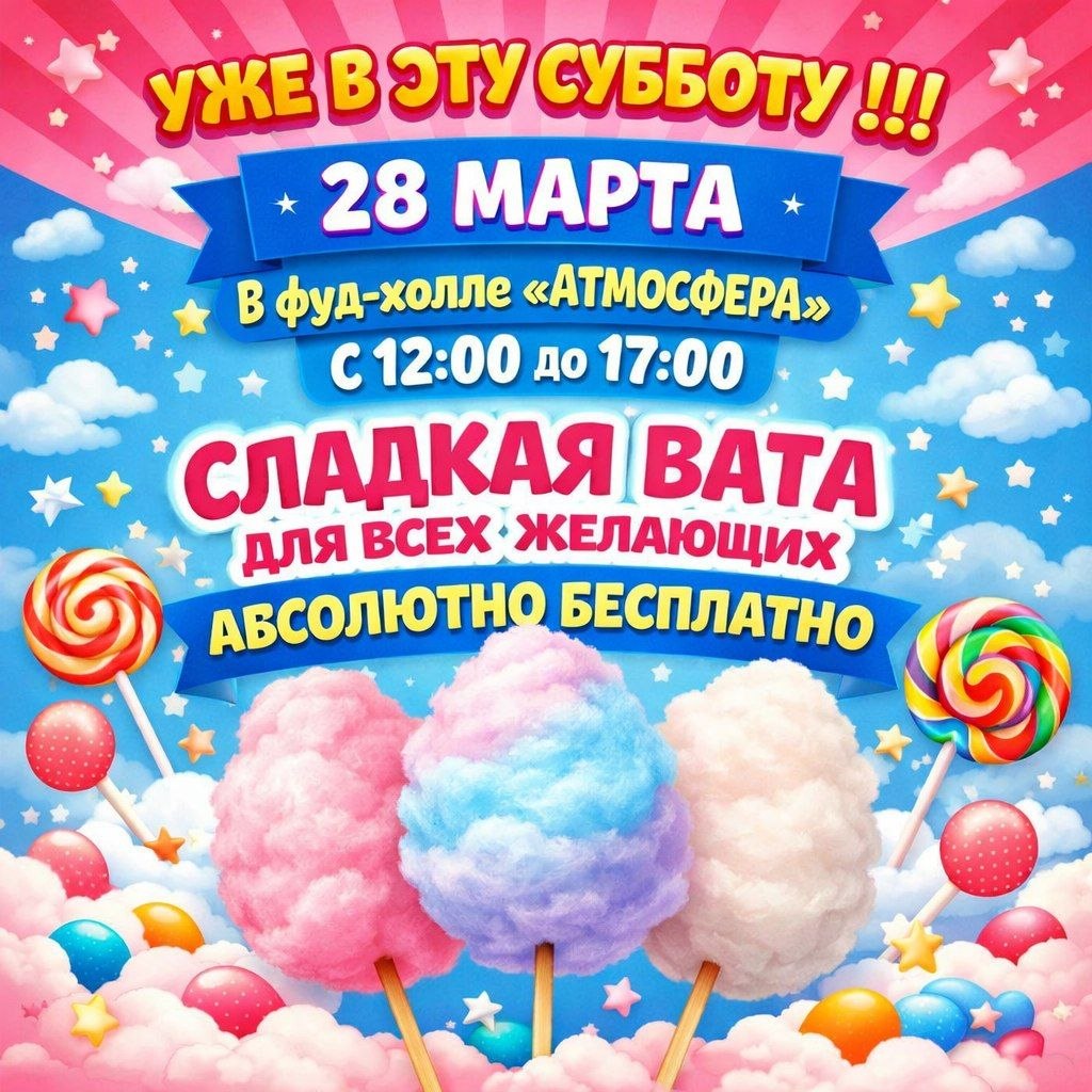 Сладкая вата для всех желающих - абсолютно БЕСПЛАТНО