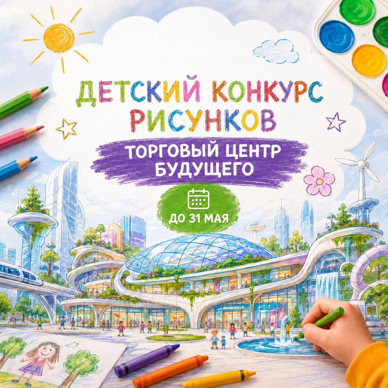 Конкурс детских рисунков на тему «Торговый центр будущего» 